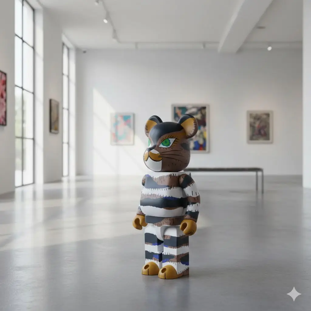 1000% Bearbrick Yoko Sano the cat that lived a Million times