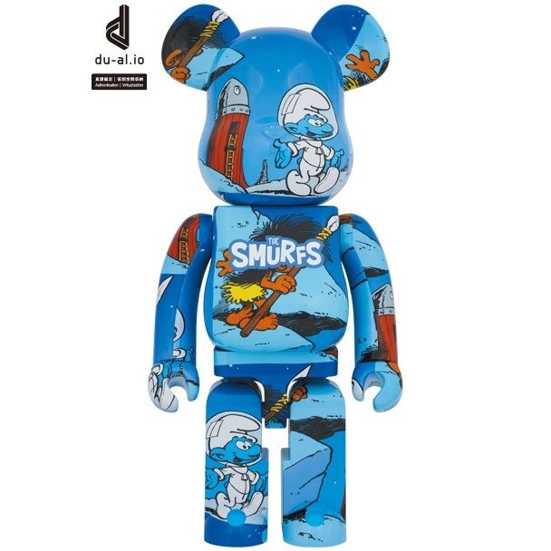 1000% Bearbrick - The Astrosmurf (The Smurfs)