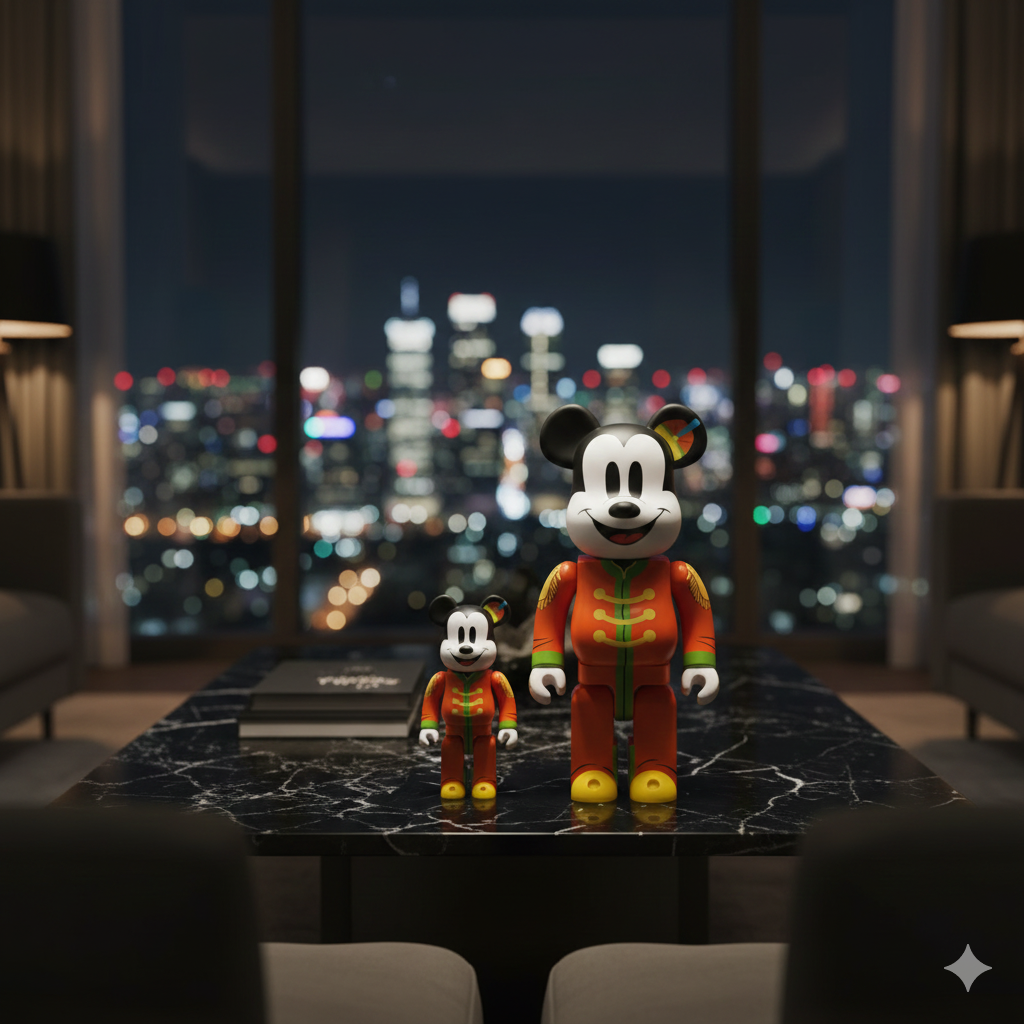 400% & 100% Bearbrick Mickey Mouse (The Band Concert) 400% & 100% Bearbrick Mickey Mouse (The Band Concert) - Image 2