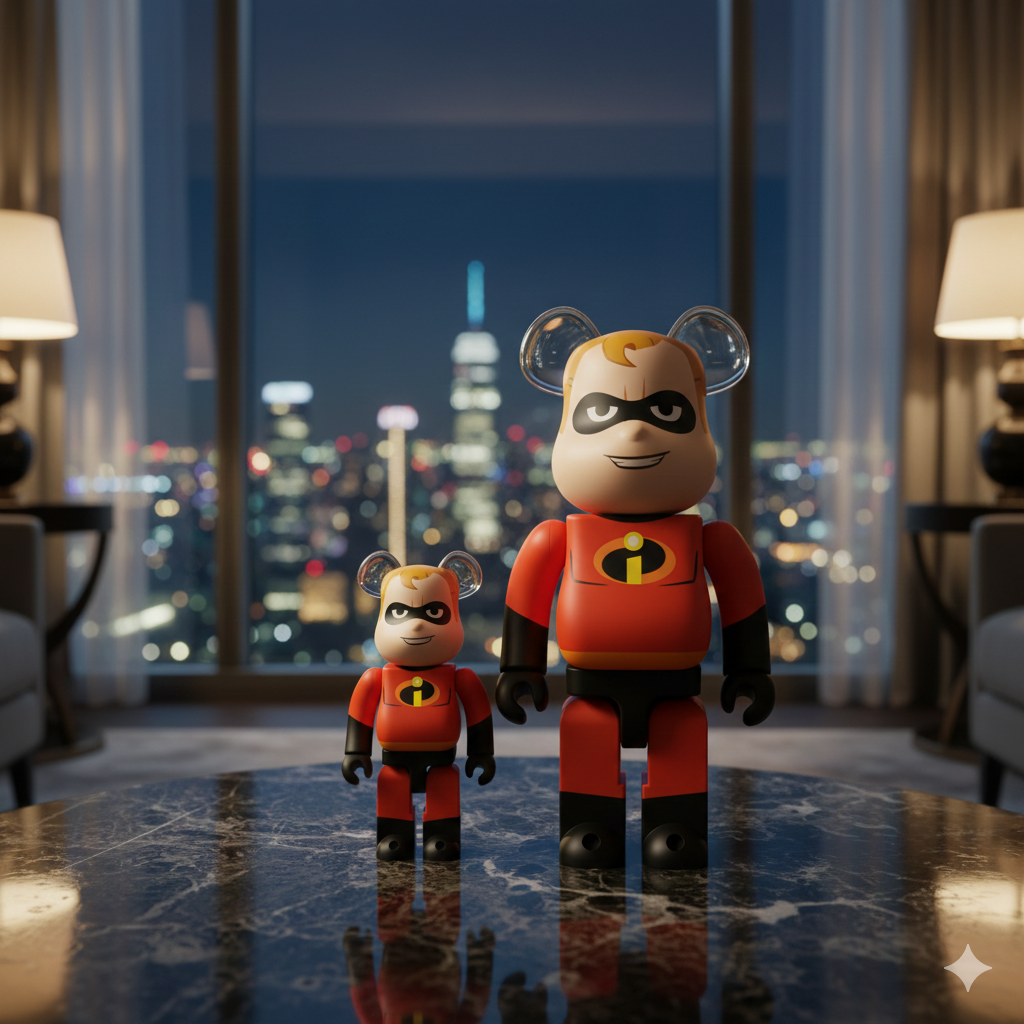 400% & 100% Bearbrick Mr. Incredible (Walt Disney) 400% & 100% Bearbrick Mr. Incredible (Walt Disney) - Image 2