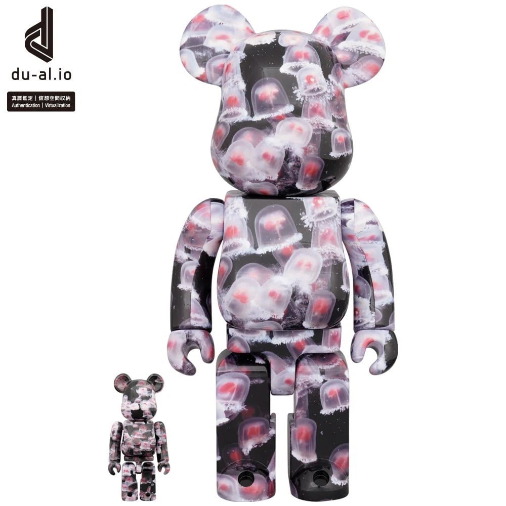 400% & 100% Bearbrick set - Pink Immortal Jellyfish (Benikurage)