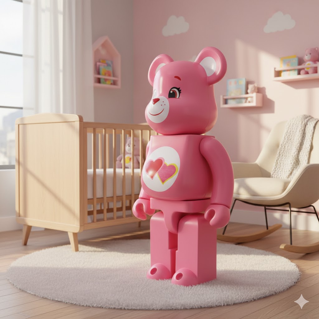 1000% Bearbrick Love-a-Lot Bear (Care Bears) 1000% Bearbrick Love-a-Lot Bear (Care Bears) - Image 3