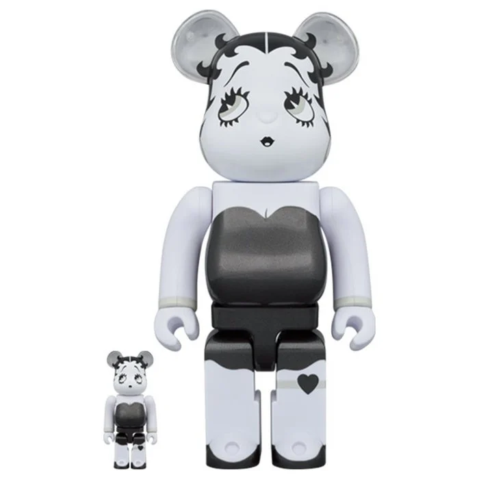 400% & 100% Bearbrick set - Betty Boop (Black & White Edition)