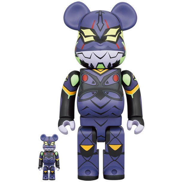 400% & 100% Bearbrick Set - Evangelion (EVA Unit 13 - New Paint)