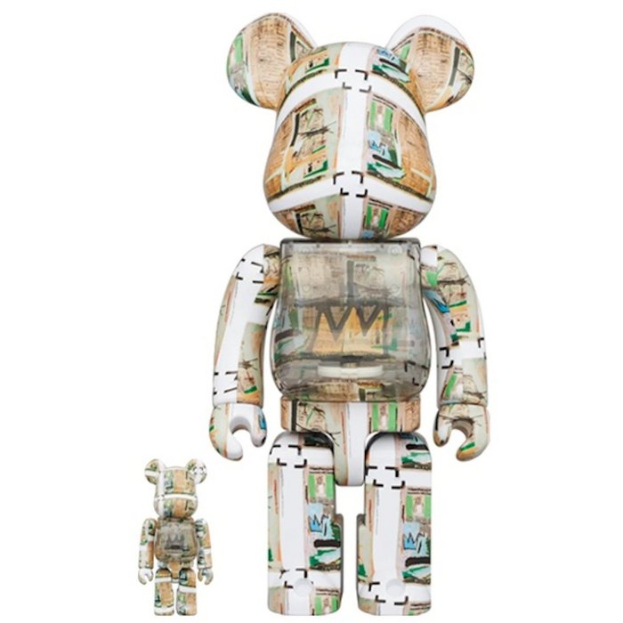 400% & 100% Bearbrick Set - Jean-Michel Basquiat (King Pleasure)