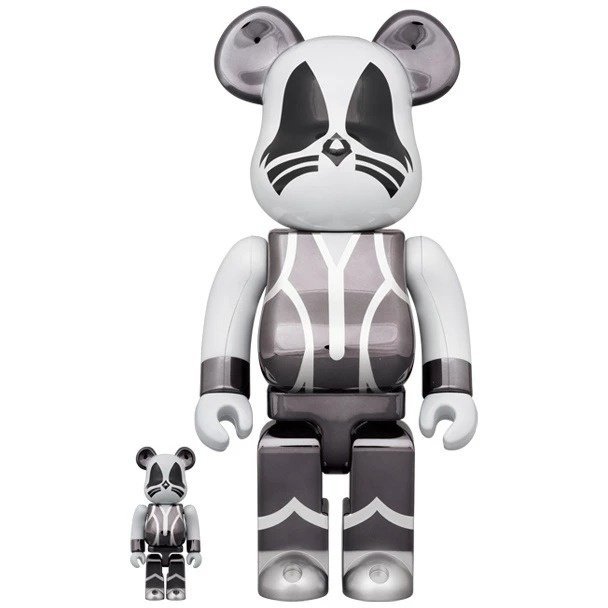 400% & 100% Bearbrick set - KISS Catman (Chrome ed.)