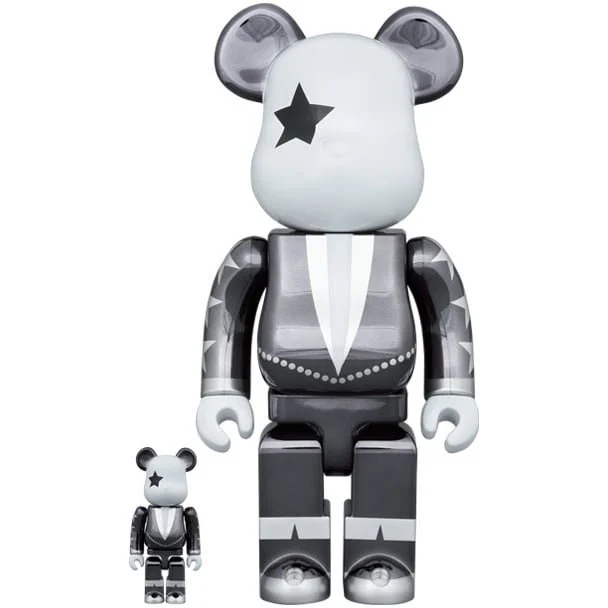 400% & 100% Bearbrick set - KISS Star Child (Chrome ed.)