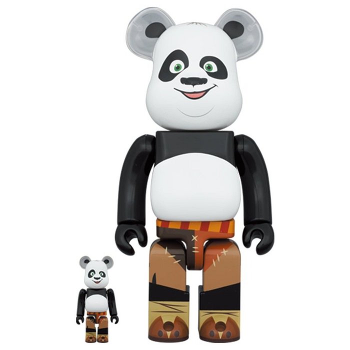 400% & 100% Bearbrick Set - Po (Kung Fu Panda)