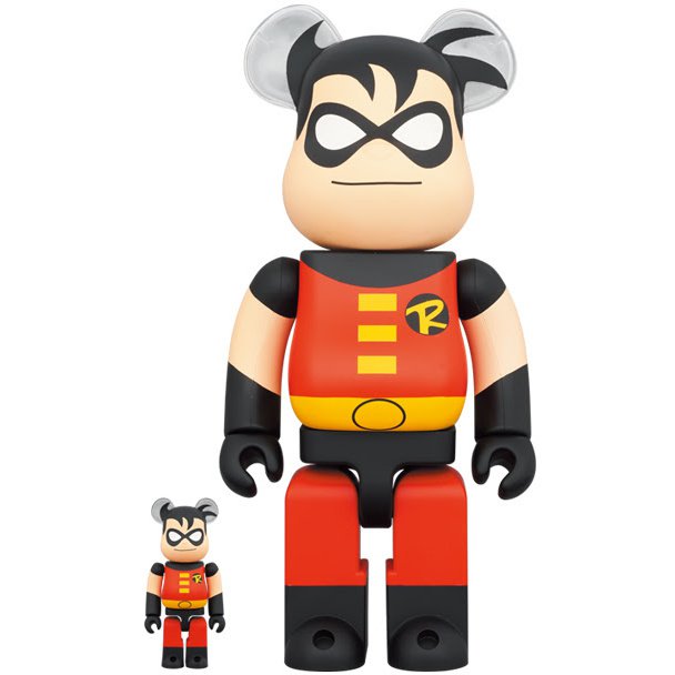 400% & 100% Bearbrick Set - Robin (The New Batman Adventures)