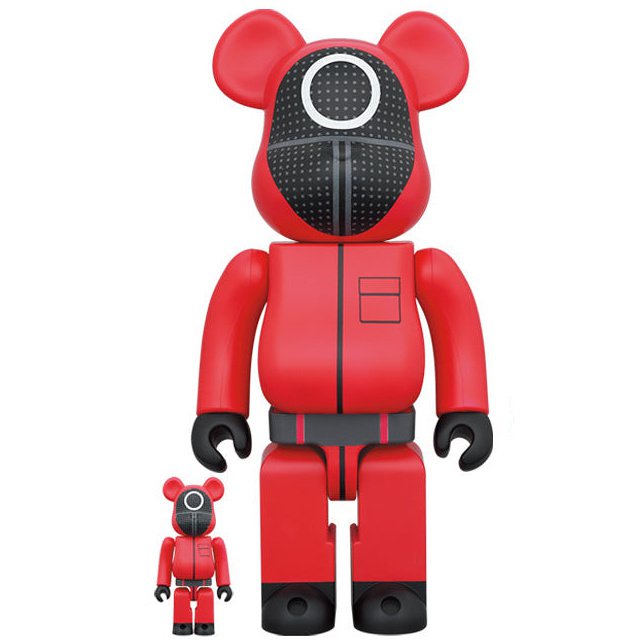 400% & 100% Bearbrick Set - Squid Game (Circle Guard)