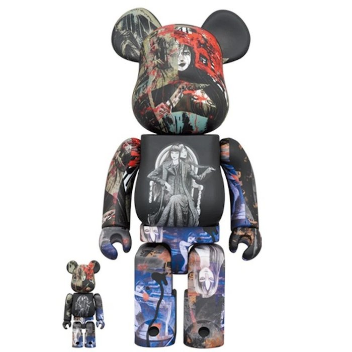 400% & 100% Bearbrick Set - S'YTE x Junji Ito TOMIE