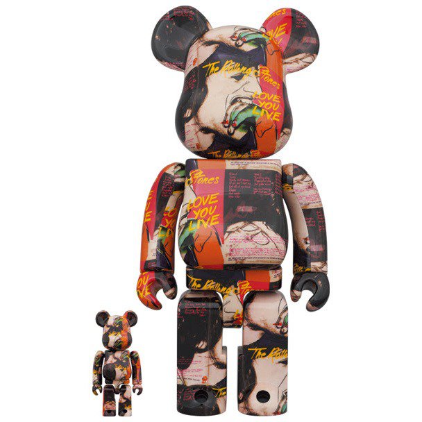 400% & 100% Bearbrick Set - The Rolling Stones (Love You Live)