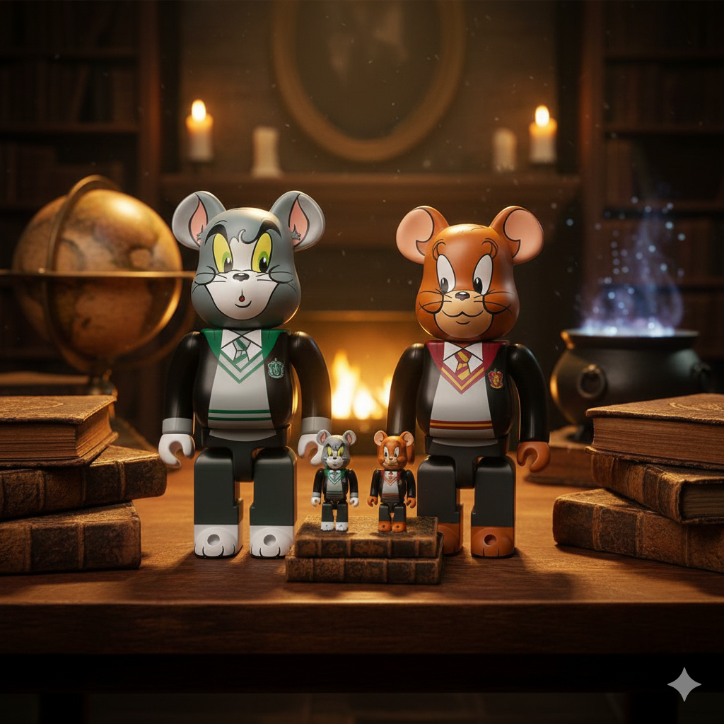 400% & 100% Bearbrick Tom & Jerry (Hogwarts House Robes) 400% & 100% Bearbrick Tom & Jerry (Hogwarts House Robes) - Image 4