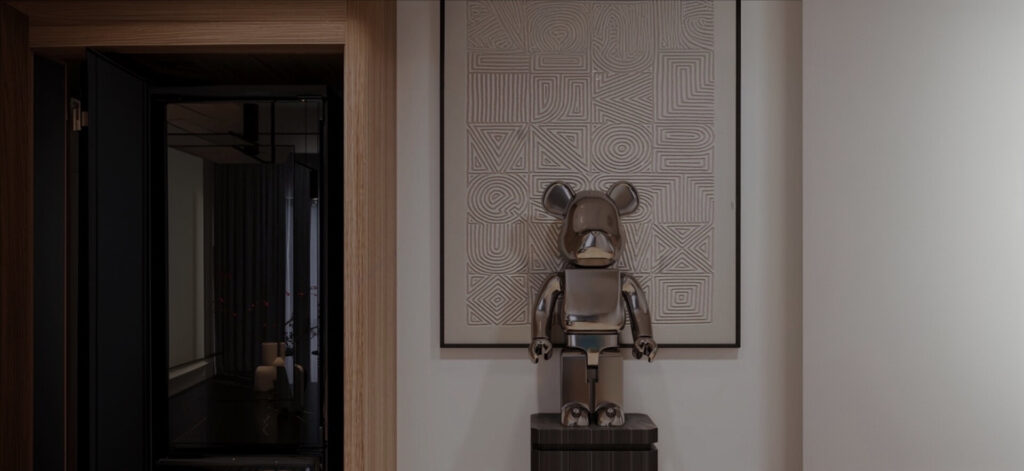 bearbrick figure shadowed mini