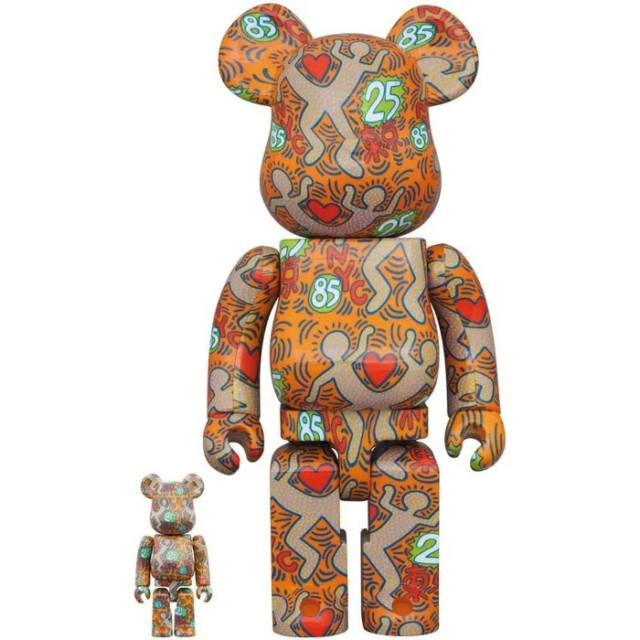 400% & 100% Bearbrick Set - Keith Haring v12 (Special edition BWWT 3)