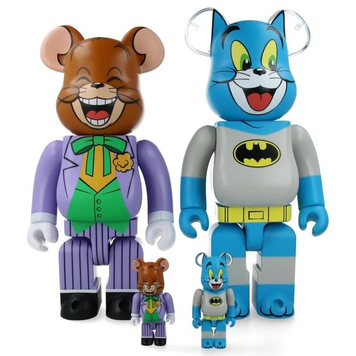 400% & 100% Bearbrick set - Tom and Jerry (Batman & Joker)