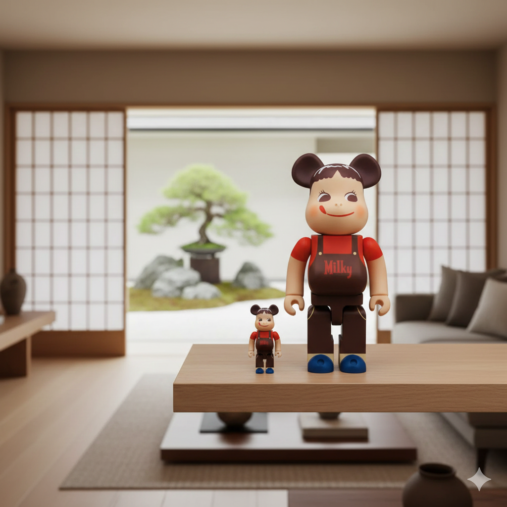 400% & 100% Bearbrick Chocolate Milky Peko-Chan 400% & 100% Bearbrick Chocolate Milky Peko-Chan - Image 3