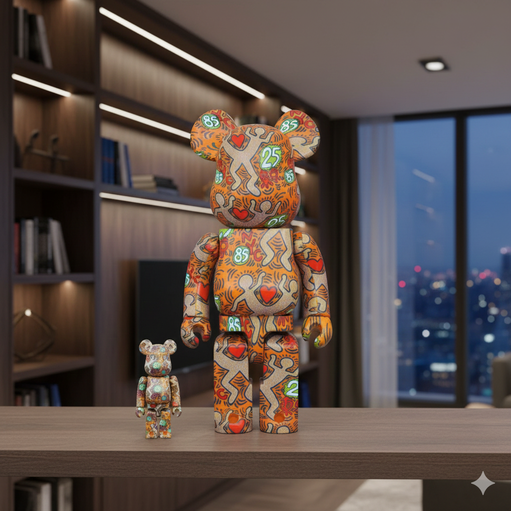 400% & 100% Bearbrick Keith Haring v12 (Special edition BWWT 3) 400% & 100% Bearbrick Keith Haring v12 (Special edition BWWT 3) - Image 3