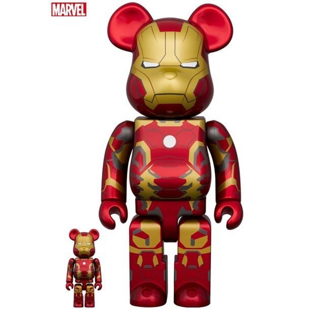 400% & 100% Bearbrick - Iron Man - Mark 43 (Infinity Saga)