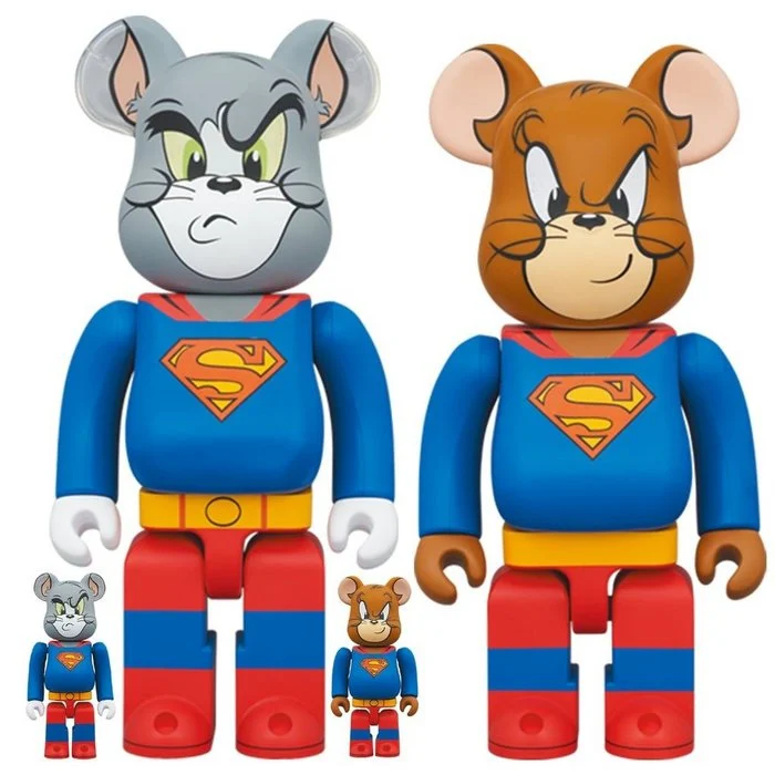 400% & 100% Bearbrick set - Tom and Jerry (Superman Set)