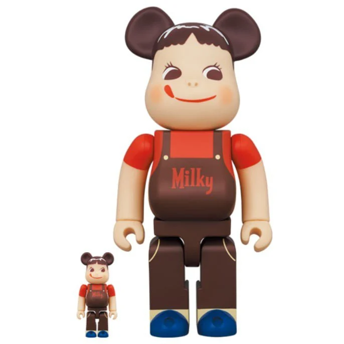 400% & 100% Bearbrick Set - Chocolate Milky Peko-Chan