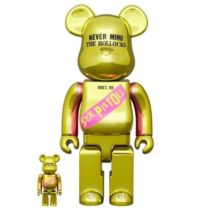 400% + 100% Bearbrick set - Sex Pistols - Never Mind the Bollocks (Chrome Edition)