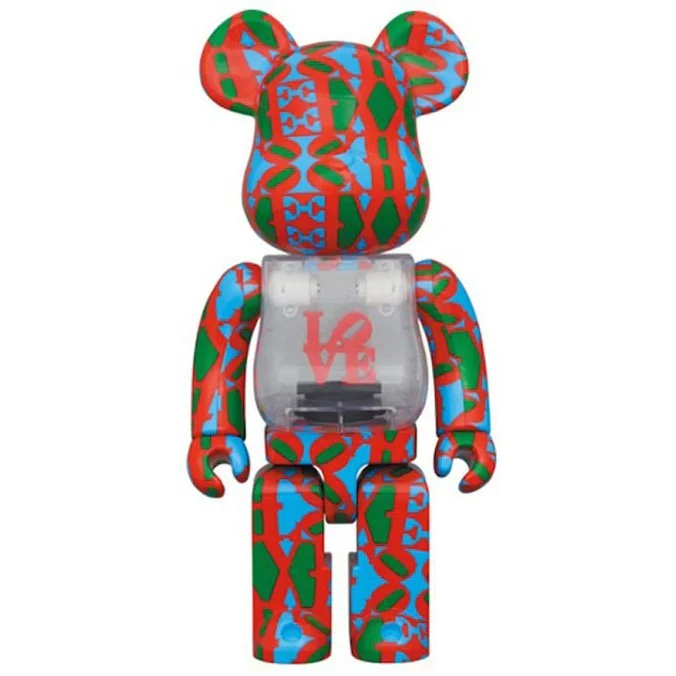 400% & 100% Bearbrick Set - LOVE by Robert Indiana