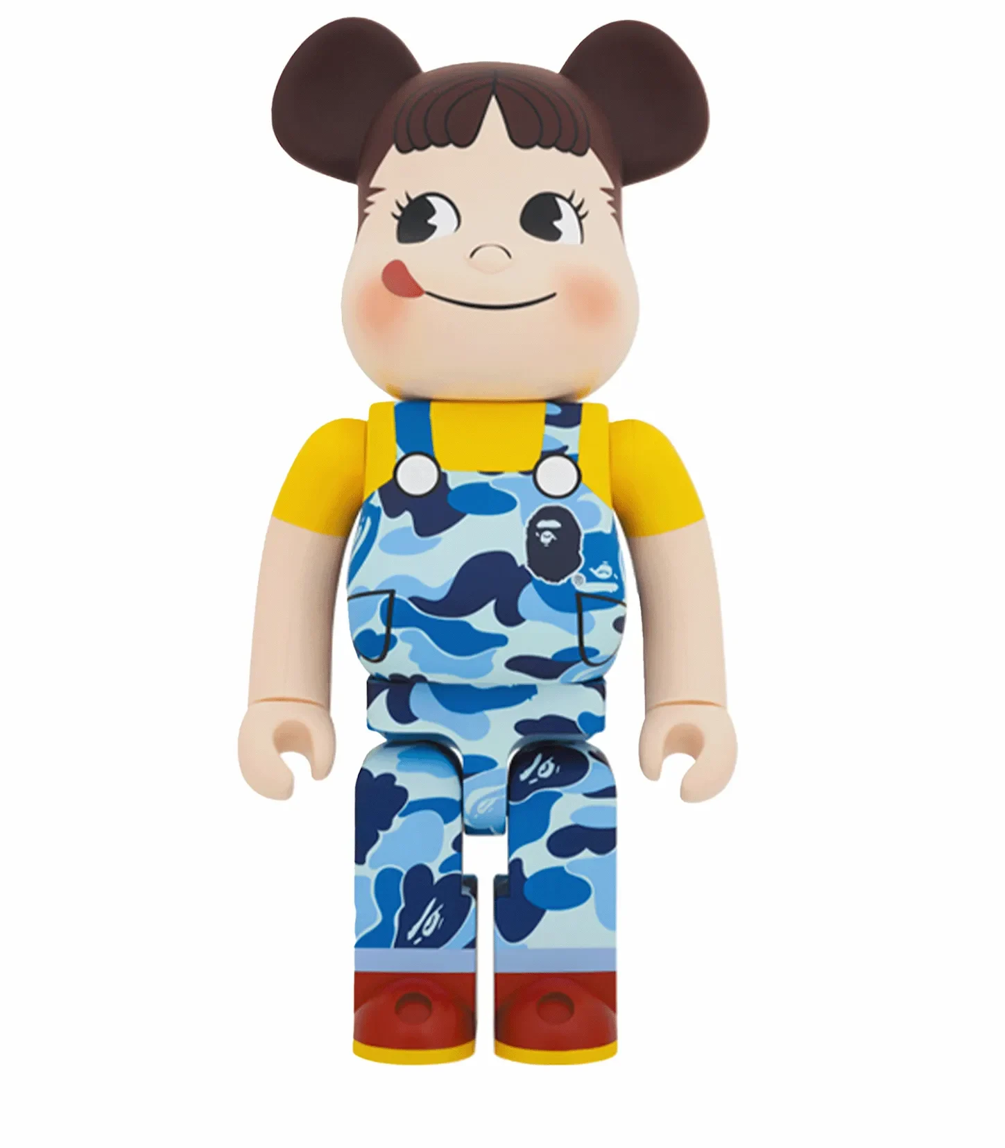 1000% Bearbrick BAPE x Peko Chan Blue