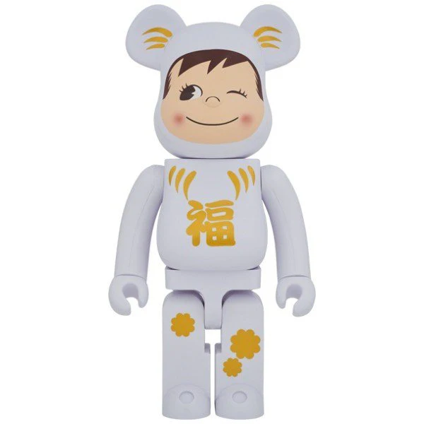 1000% Bearbrick Daruma x Poko-Chan White