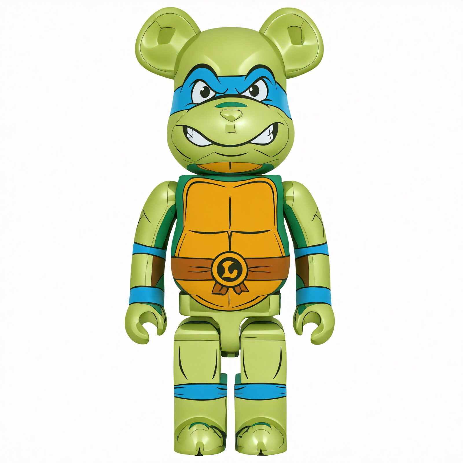 1000% Bearbrick - Leonardo Chrome (Teenage Mutant Ninja Turtles)