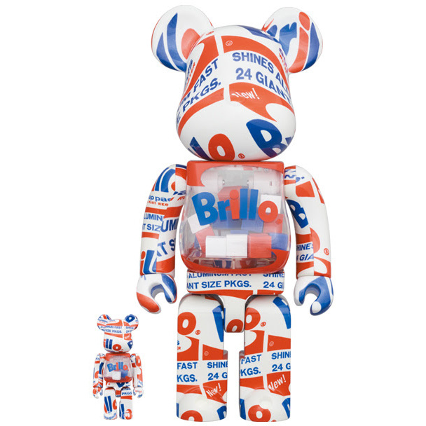 Bearbrick 400% & 100%  Andy Warhol BRILLO 2022