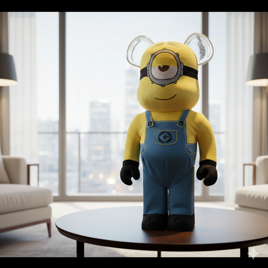 1000% Bearbrick Minions Stuart (Costume Version) 1000% Bearbrick Minions Stuart (Costume Version) - Image 3