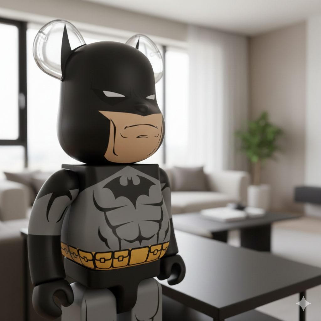 400% & 100% Bearbrick Batman Hush Black Version 400% & 100% Bearbrick Batman Hush Black Version - Image 3