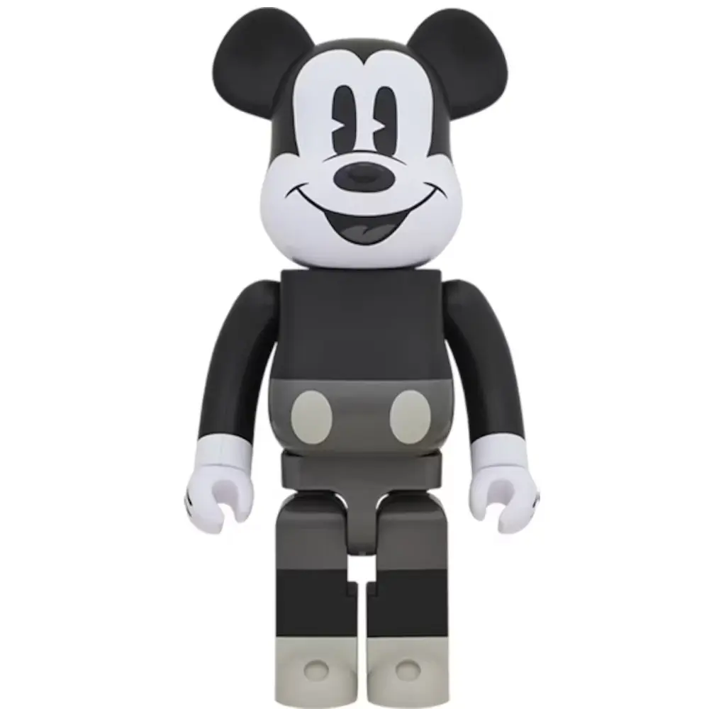 400% Bearbrick Mickey Mouse Black and White Version
