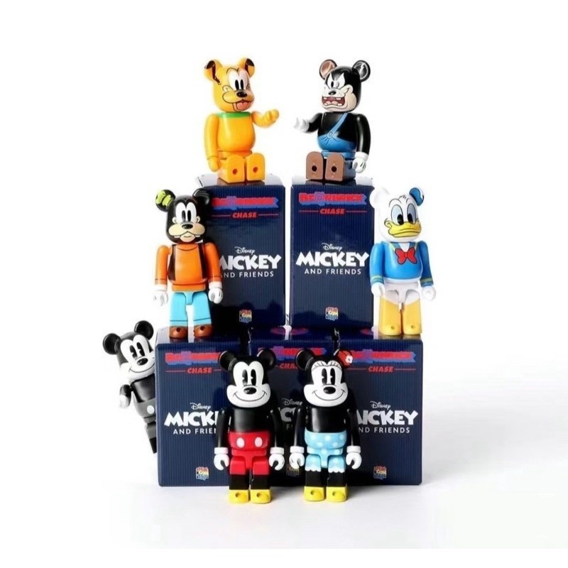 100% Sizes Bearbrick Blindbox Showcasing Different Disney Characters