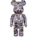 Discover the Hottest Basketball Bearbricks 1000% Bearbrick NBA Logo Pattern featuring all-over print of official NBA team logos and central NBA logo on chest.