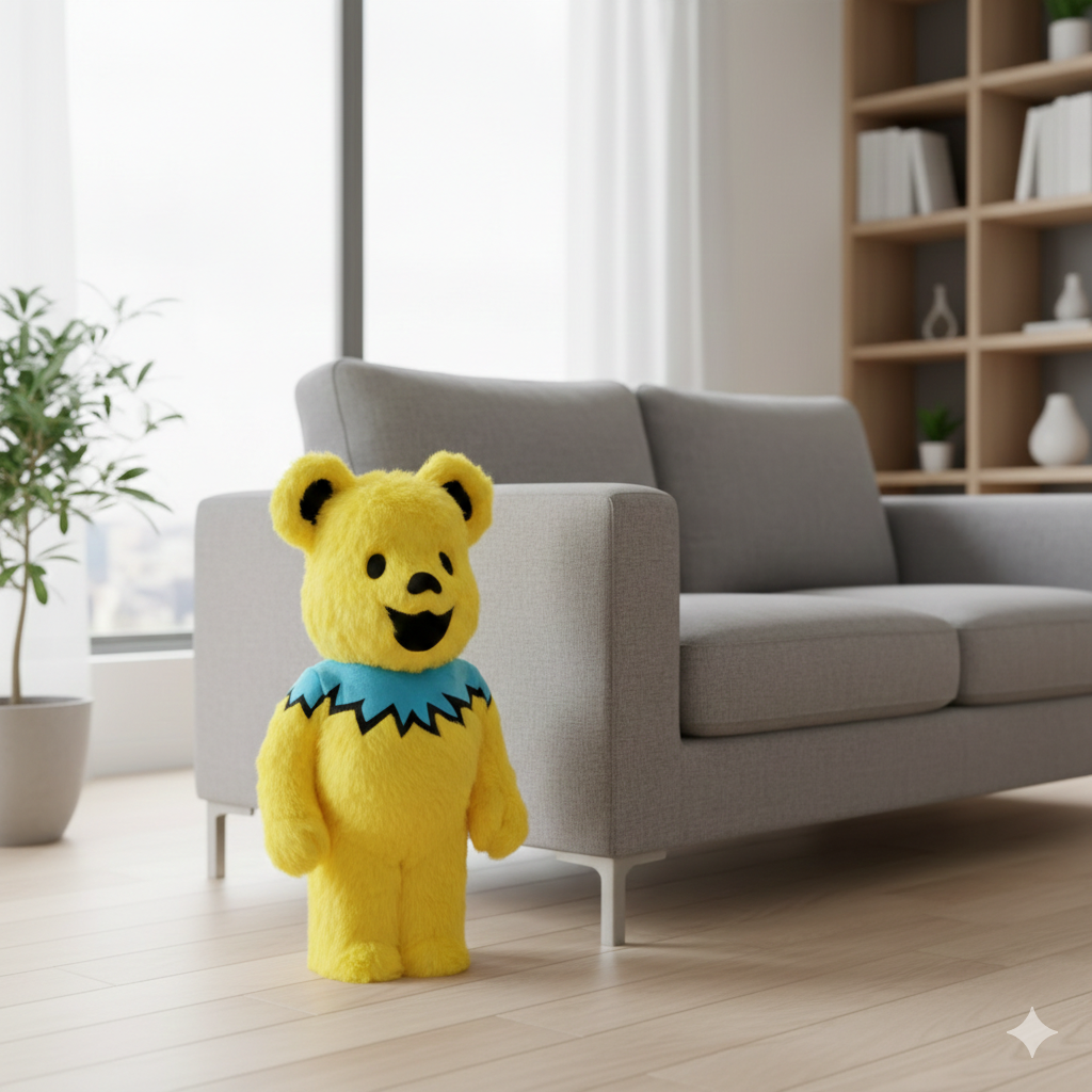 1000% Bearbrick Grateful Dead Dancing Bears Yellow 1000% Bearbrick Grateful Dead Dancing Bears Yellow - Image 2