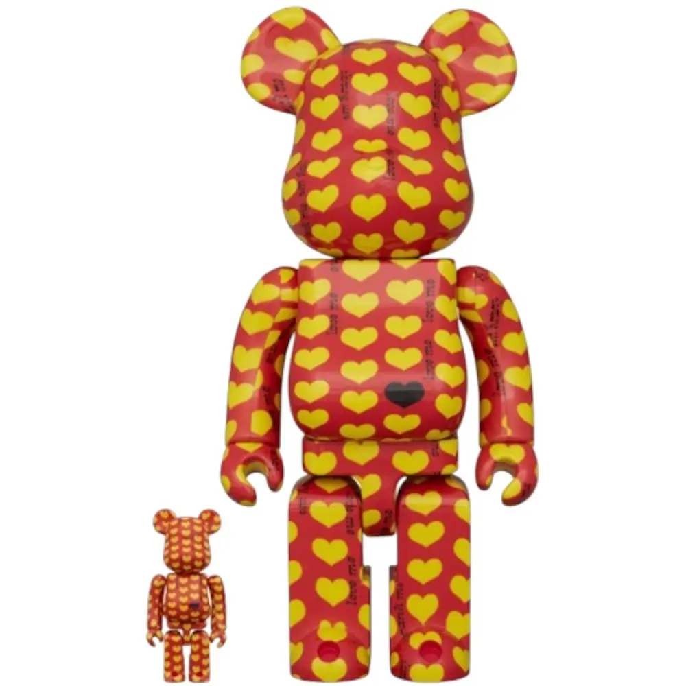 BE@RBRICK Yellow Heart Reverse 100％ 400％ 400% & 100 Bearbrick Yellow Heart Reverse