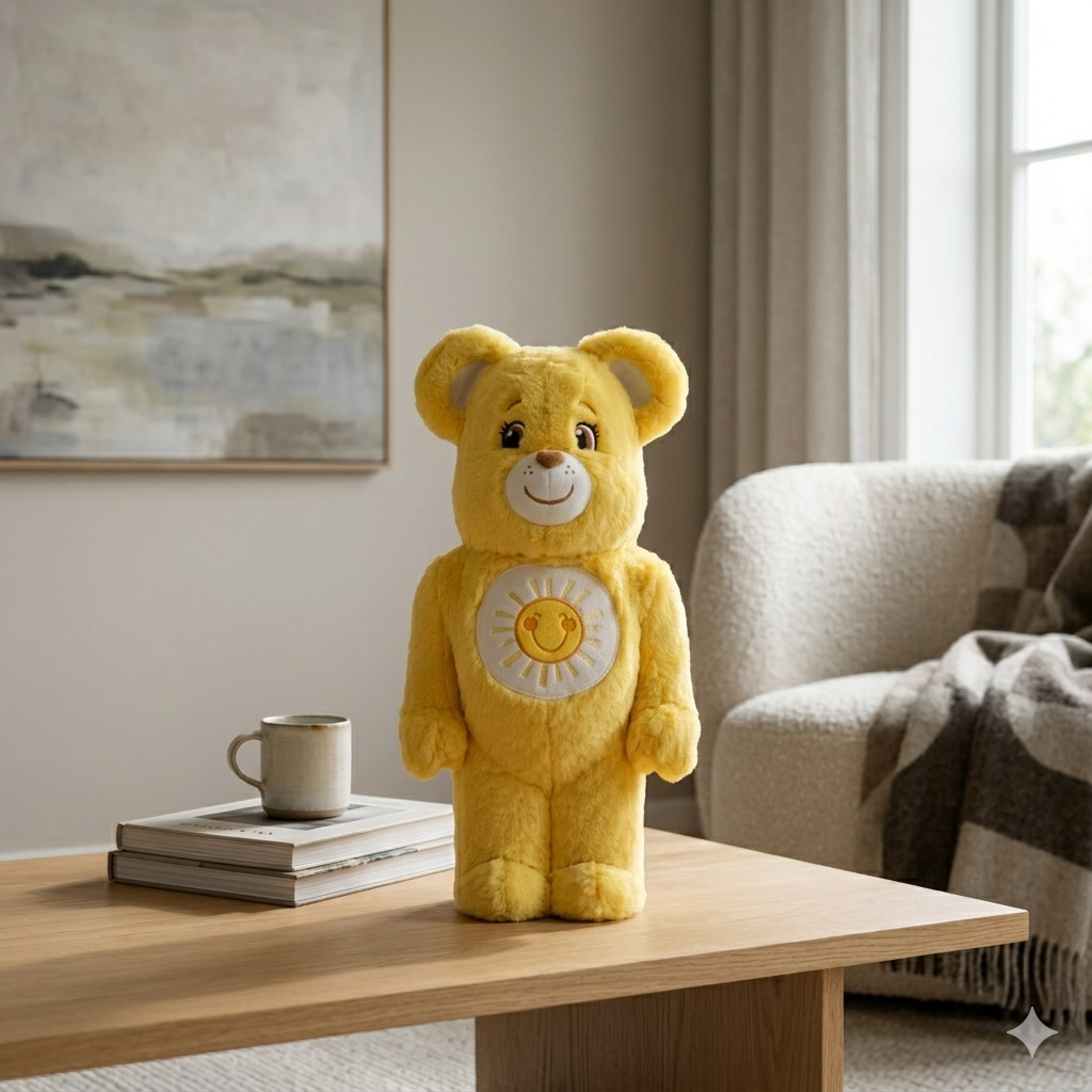 400% Bearbrick Care Bears Funshine Bear Costume Version (PRE-ORDER) 400% Bearbrick Care Bears Funshine Bear Costume Version (PRE-ORDER) - Image 2