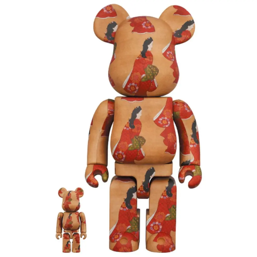 400% & 100 Bearbrick Yellow Heart Reverse