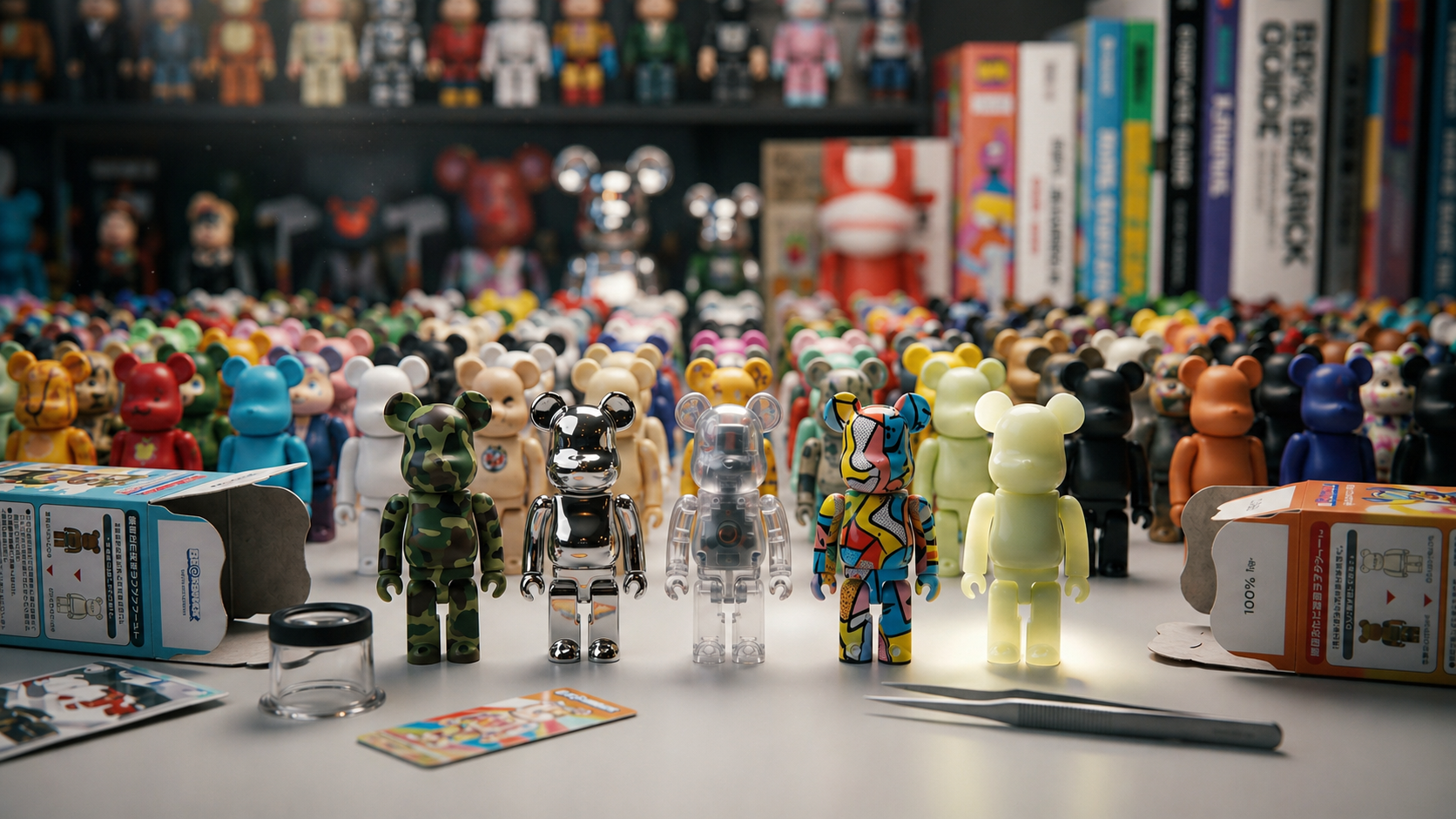 100% Bearbrick: The Complete Guide to the Smallest Figure With the Biggest Collector Culture 100% Bearbrick blind box series by Medicom Toy — 7cm collectible figures in sealed foil packaging with collector card, Series 51