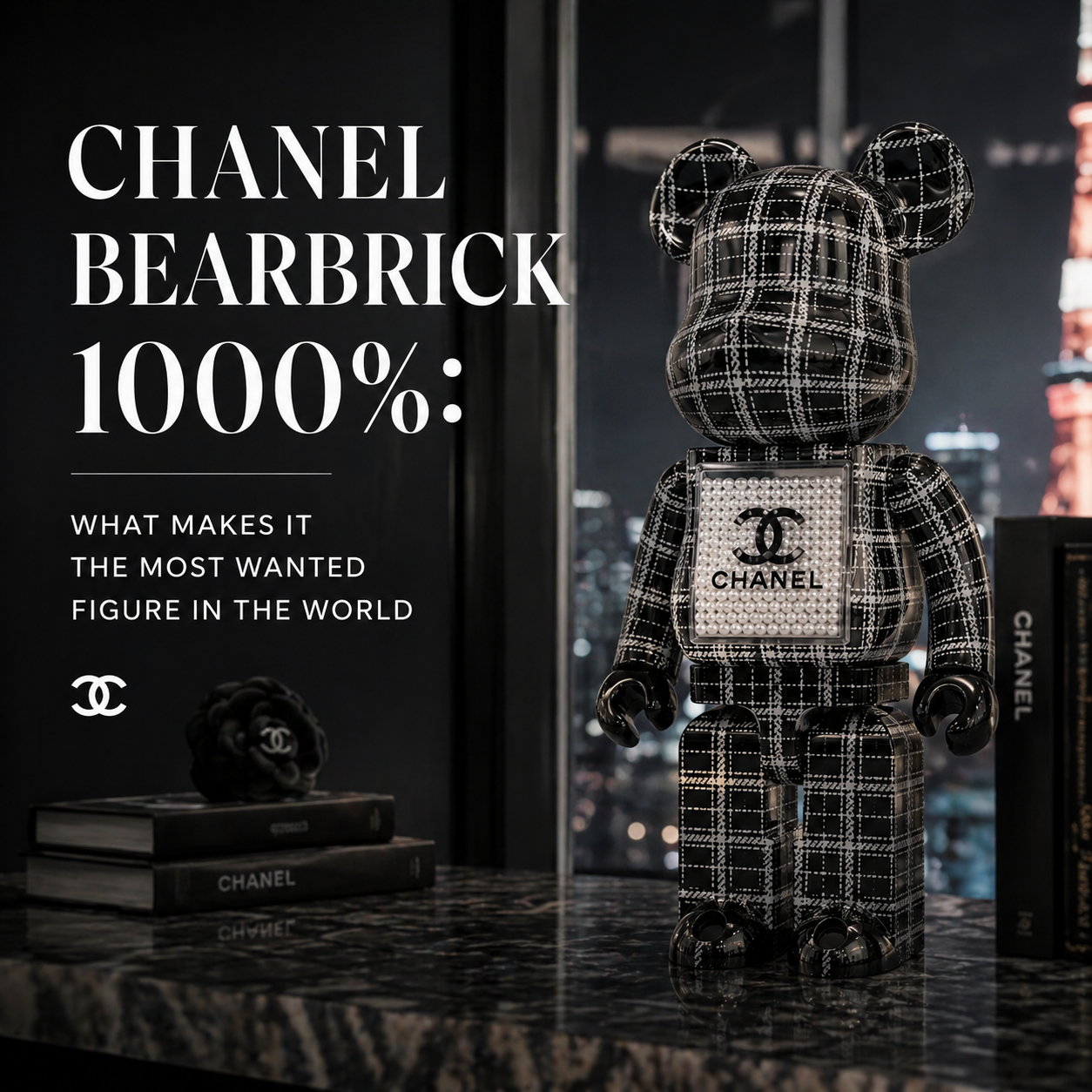 Chanel Bearbrick 1000%: What Makes It the Most Wanted Figure in the World Chanel Bearbrick 1000% by Karl Lagerfeld — limited edition Medicom Toy figure depicting Coco Chanel in black tweed suit and pearls