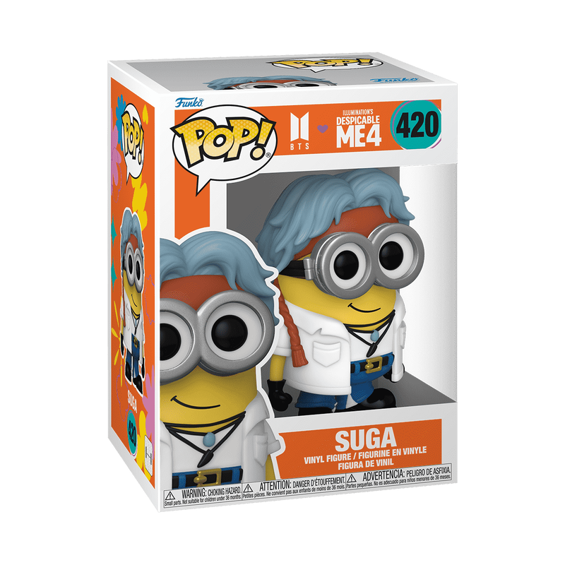 FUNKO POP! Vinyl Figure: BTS x Despicable Me 4 - Suga FUNKO POP! Vinyl Figure: BTS x Despicable Me 4 - Suga