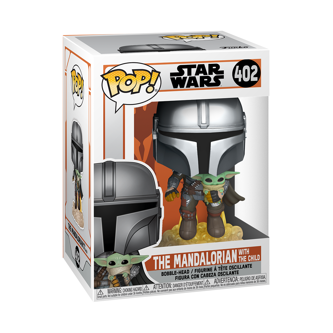 FUNKO POP! Vinyl Figure: Star Wars: The Mandalorian Flying w/Jet FUNKO POP! Vinyl Figure: Star Wars: The Mandalorian Flying w/Jet