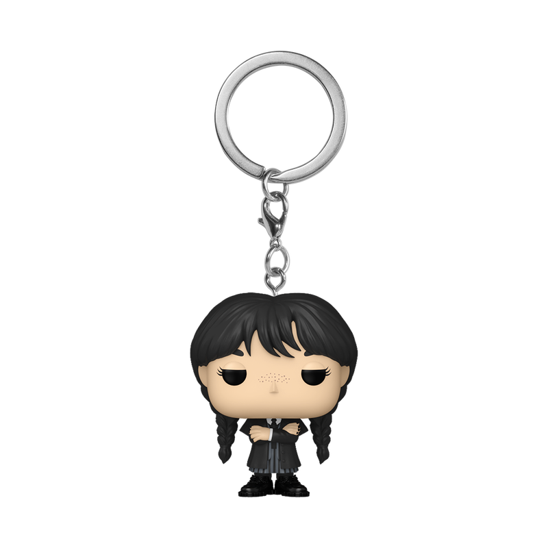 FUNKO POP! Keychain: Wednesday - Wednesday Addams (Black Coat) FUNKO POP! Keychain: Wednesday - Wednesday Addams (Black Coat) - Image 2