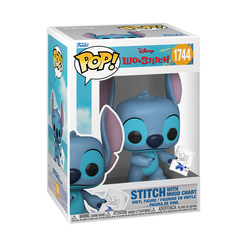 FUNKO POP! Vinyl Figure: Disney: Lilo & Stitch - Stitch with Mood Chart (w/ Chase) FUNKO POP! Vinyl Figure: Disney: Lilo & Stitch - Stitch with Mood Chart (w/ Chase)