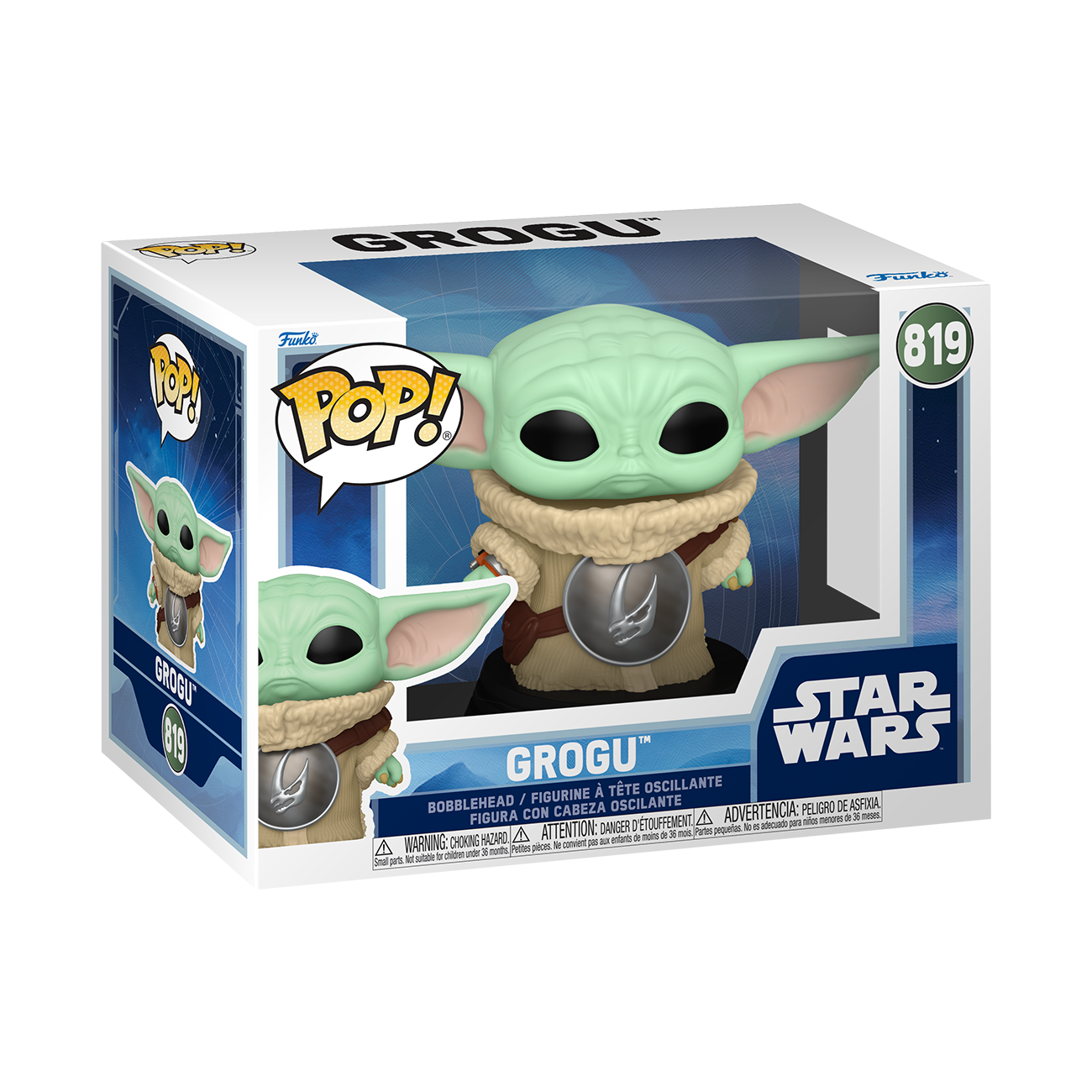 FUNKO POP! Vinyl Figure: Star Wars: Mandalorian & Grogu - Grogu FUNKO POP! Vinyl Figure: Star Wars: Mandalorian & Grogu - Grogu