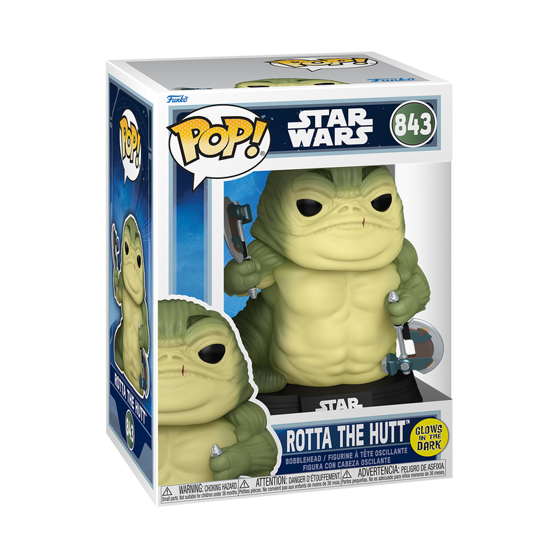 FUNKO POP! Vinyl Figure: Star Wars: Mandalorian & Grogu - Rotta the Hutt (Glow) FUNKO POP! Vinyl Figure: Star Wars: Mandalorian & Grogu - Rotta the Hutt (Glow)